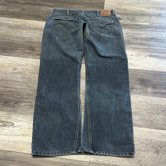 Levis 514 Jeans Red Tab Flap Pockets Blue Mens 38x31 Bootcut Mid Wash Denim - Picture 2 of 13